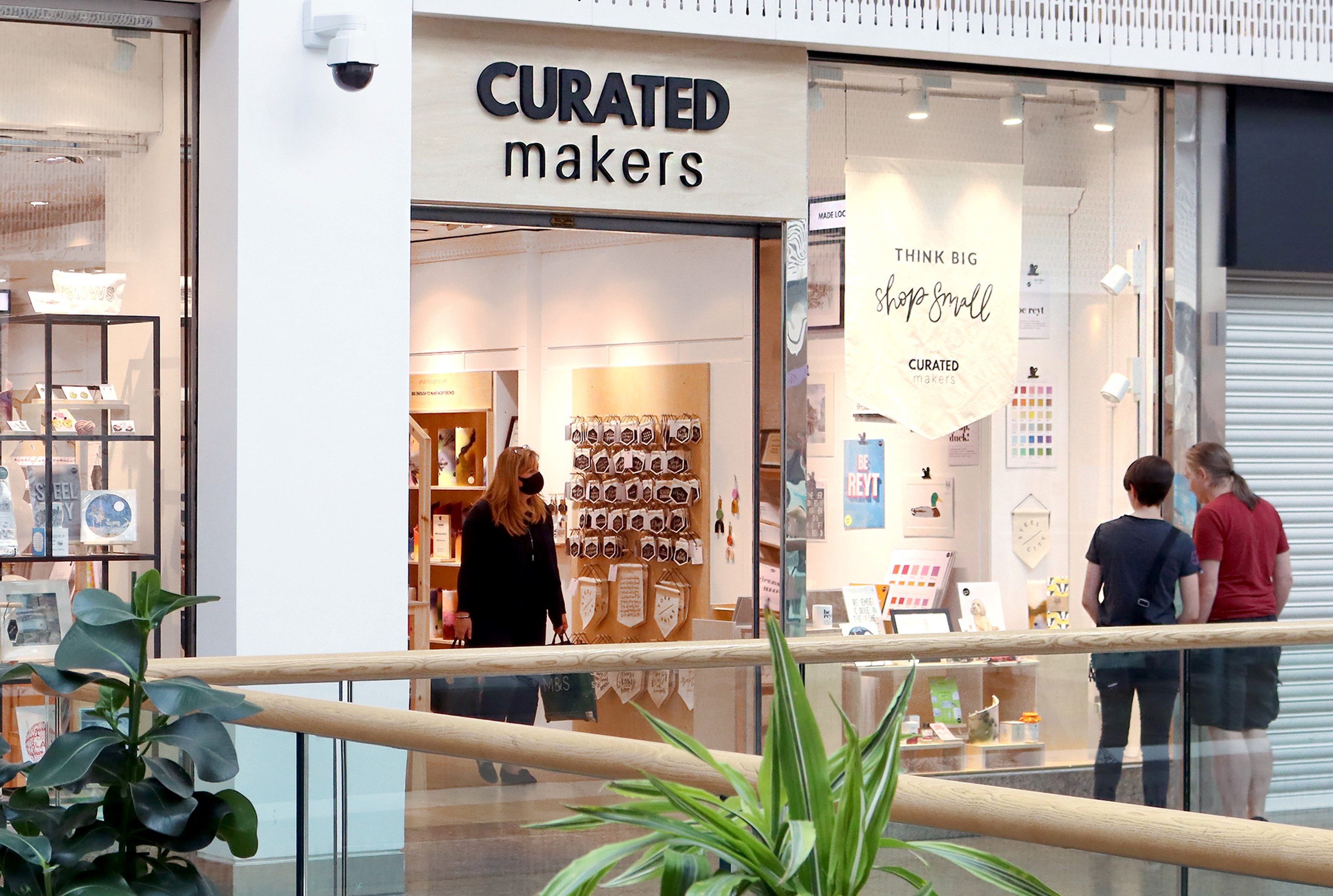 The entrance to the Curated Makers Shop At Meadowhall.