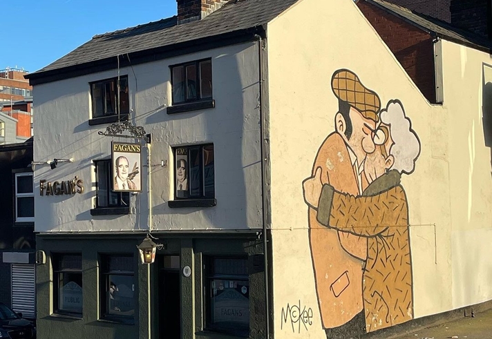 The exterior of Fagan's.