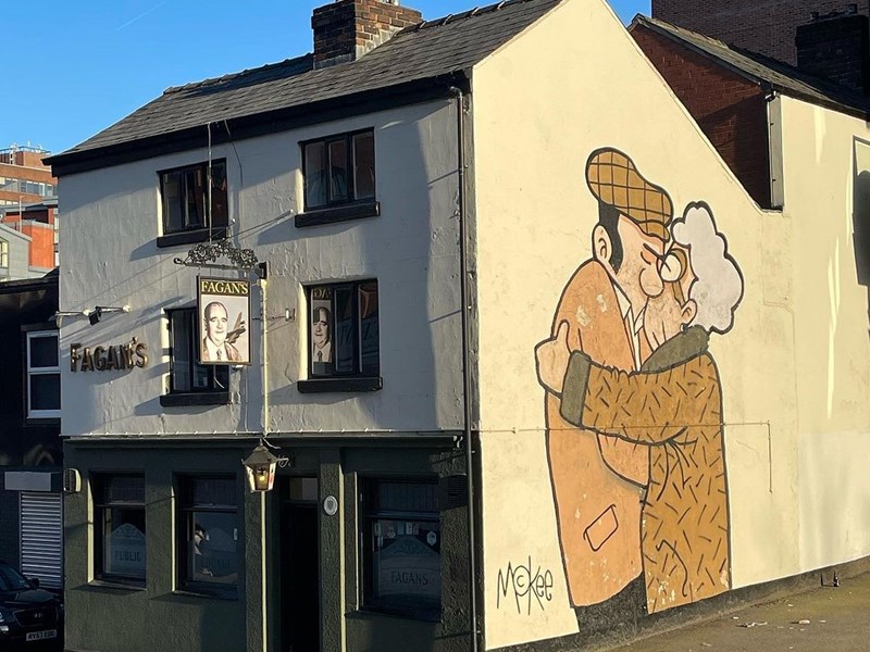 The exterior of Fagan's.