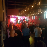 A crowd of people enjoying a night out at Toolmakers Live.