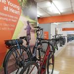 A bike display in the showroom at JE James Cycles Sheffield.