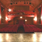 Inside the Lantern Theatre, as seen from the stage.