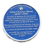 Blue plaque about John Charles Shaw.