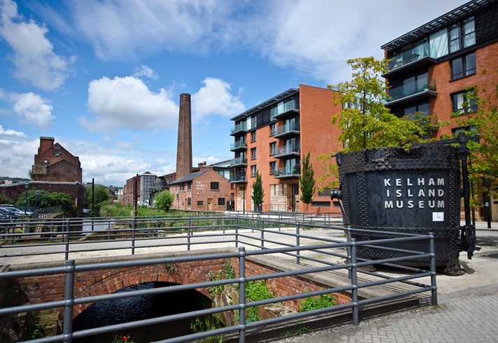 A view of the Kelham Island neighbourhood in Sheffield.