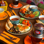 A photograph of a table laid out at Năm Sông 