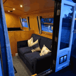Houseboat Hotel – soft furnishings including cushions and seating.