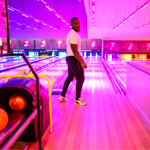The bowling lanes at Tenpin.
