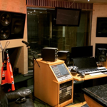 A mixing desk in the Steelworks Studios.