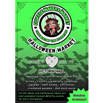 Promo poster for the Fluffle Makers Market with a Halloween theme.