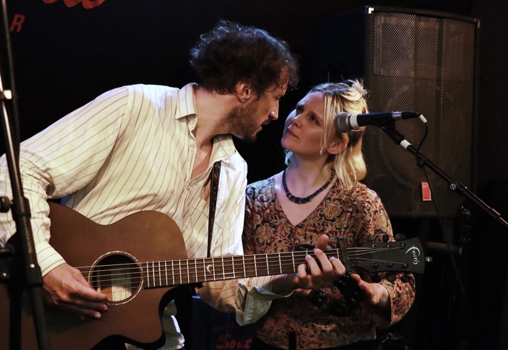 The Woolverstones playing live on stage.