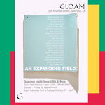 Poster for the An Expanding Field exhibition.