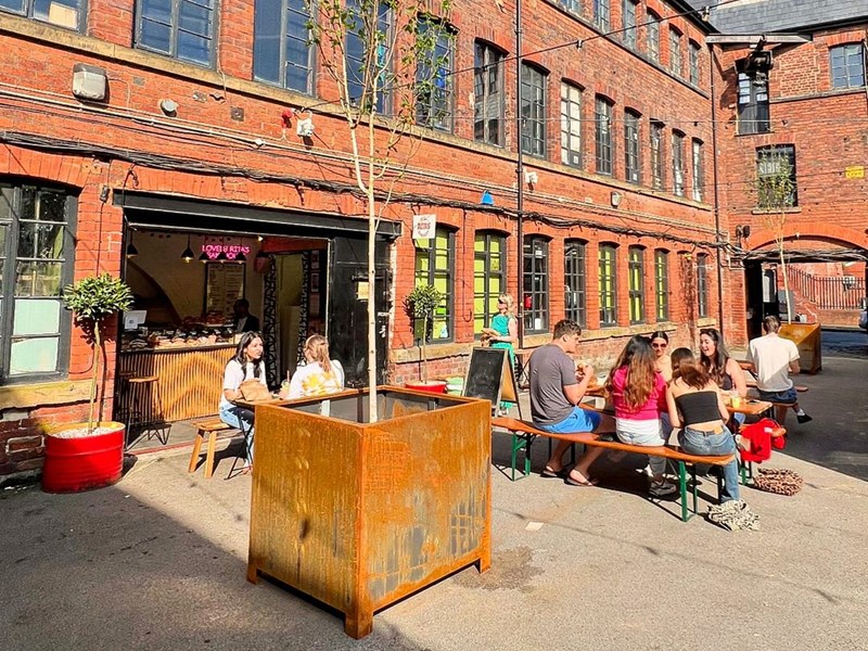 The exterior of Lovely Rita's Bakehouse.