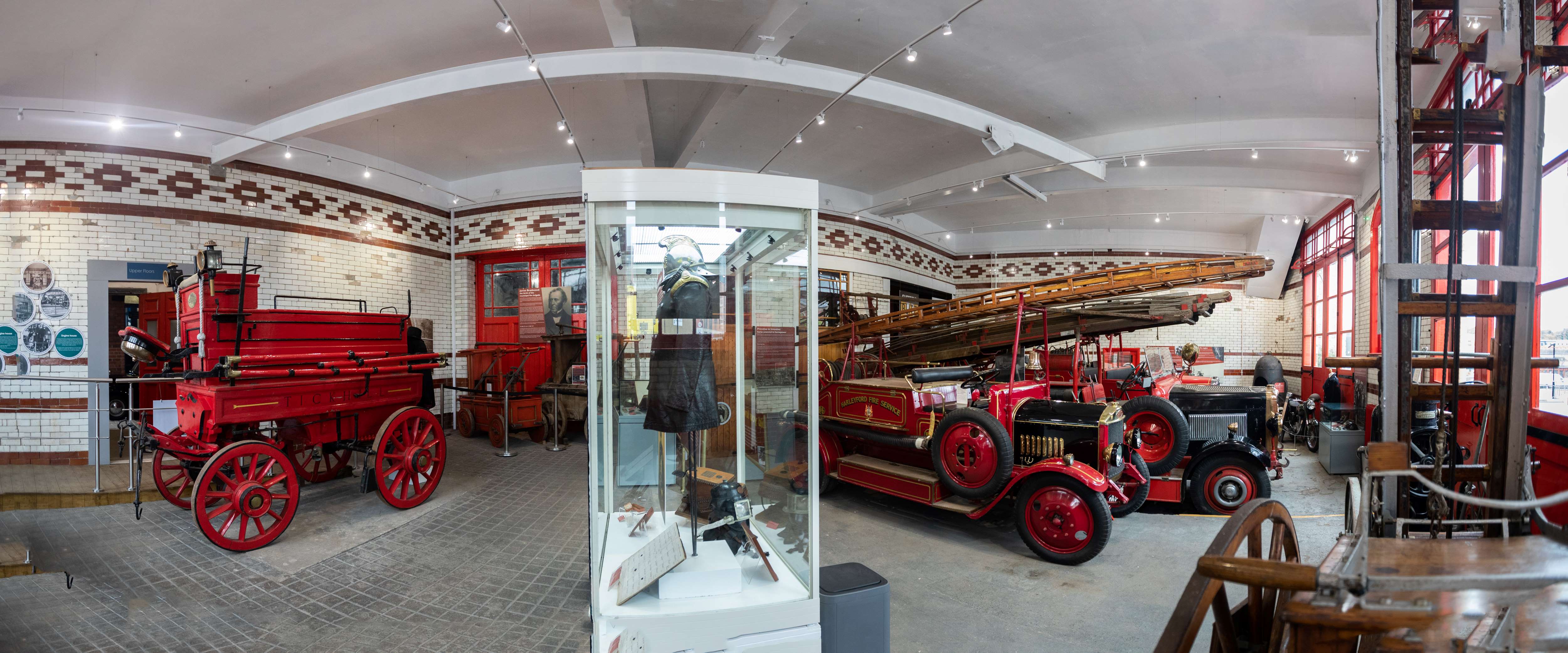 A selection of old fire engines at the National Emergency Services Museum.