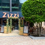 The entrance to Zizzi in Leopold Square.