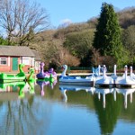 The boating lake at Millhouses Park.
