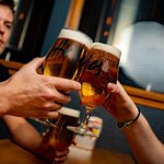 People drinking at the Triple Point Brewery & Bar