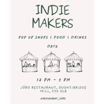 Poster for the event with a hand-drawn illustration of market stalls.