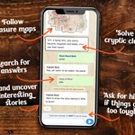 The Treasure Hunt Sheffield app displayed on a smartphone.