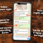 The Treasure Hunt Sheffield app displayed on a smartphone.