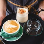 Drinks being served at the Birdhouse Tea Bar & Kitchen.