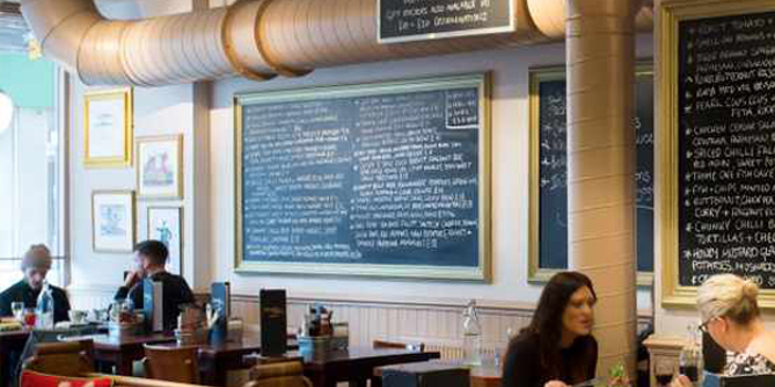 Interior of the Thyme Cafe.