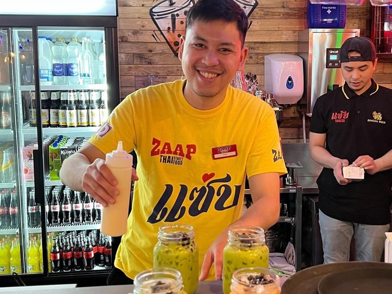 Bar staff at Zaap Thai Street Food.