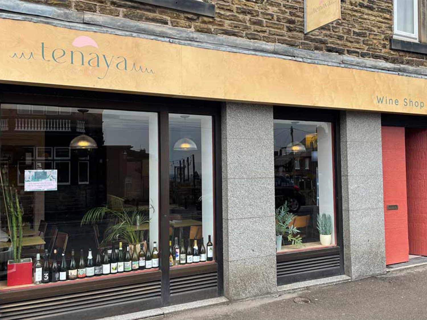 The exterior of the Tenaya Wine shop.