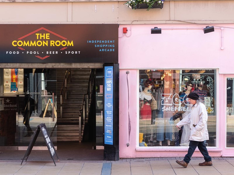 The entrance to The Common Room.