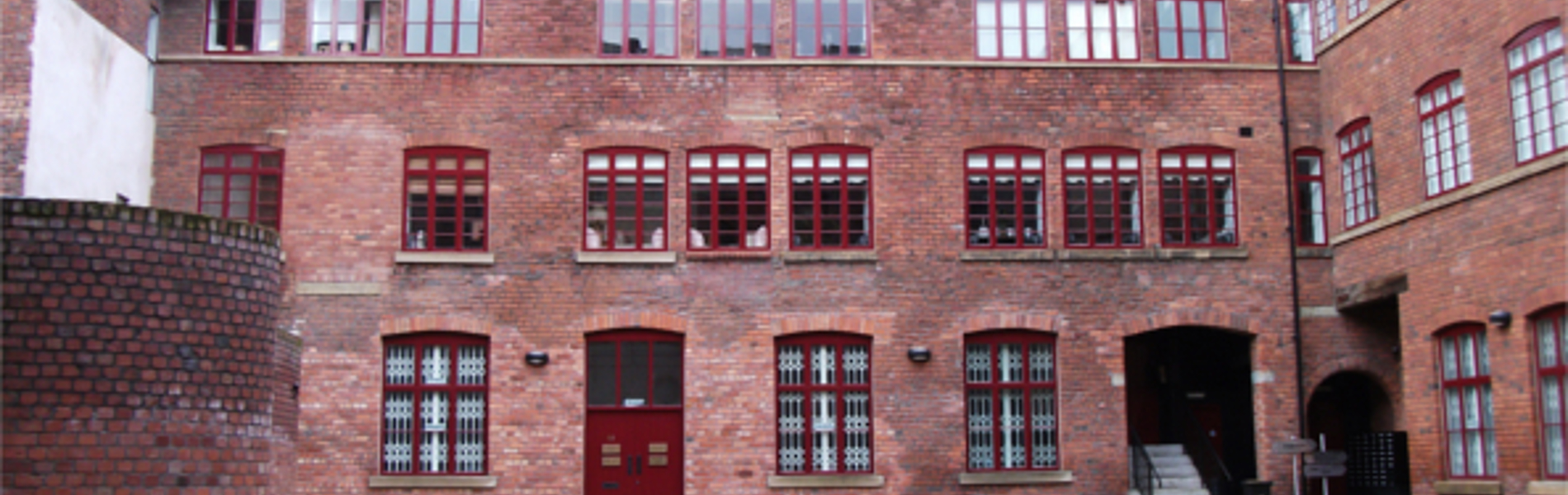 The red brick exterior of Butcher Works.