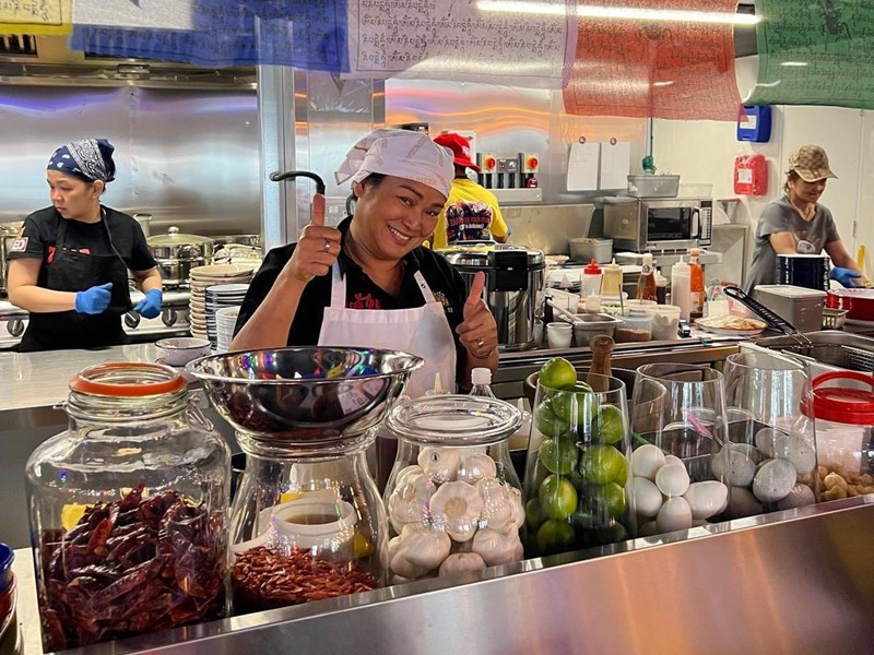 The kitchen at Zaap Thai Street Food.