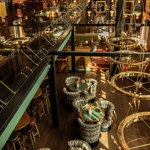 A photograph of the sumptuous interior at Cosy Club Sheffield.