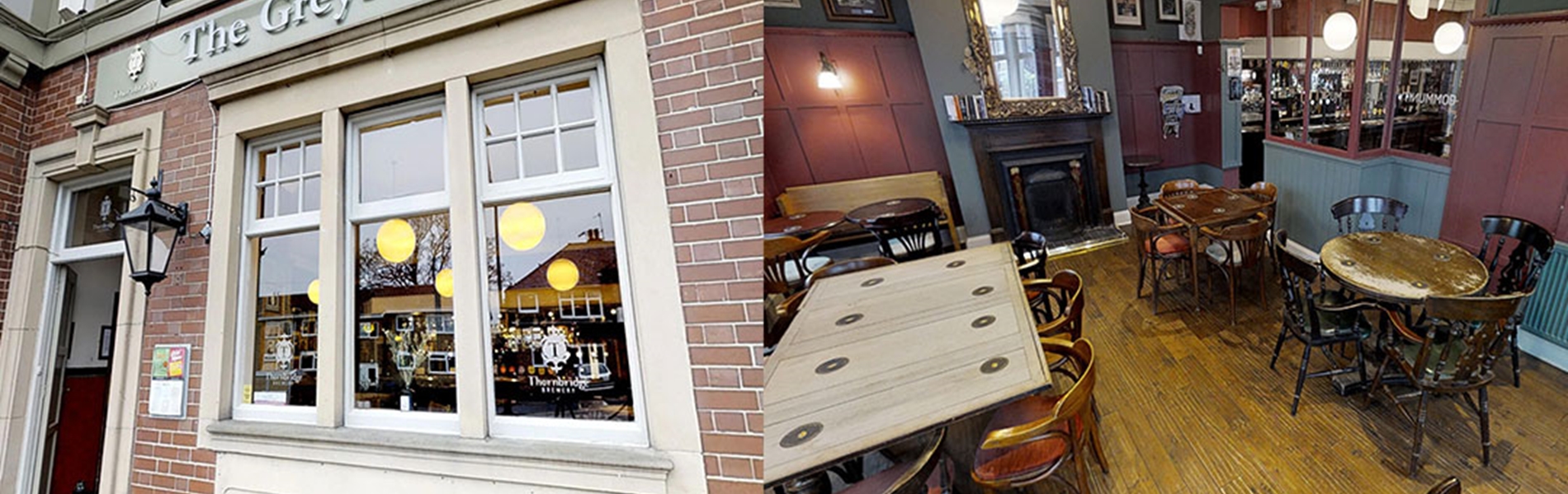 Exterior of The Greystones pub.