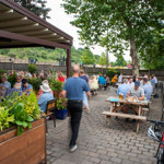 The terrace / beer garden at The Riverside Kelham.