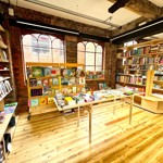 The interior of La Biblioteka bookshop.