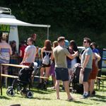 People queuing at a food stall at a previous years Walkley Festival.