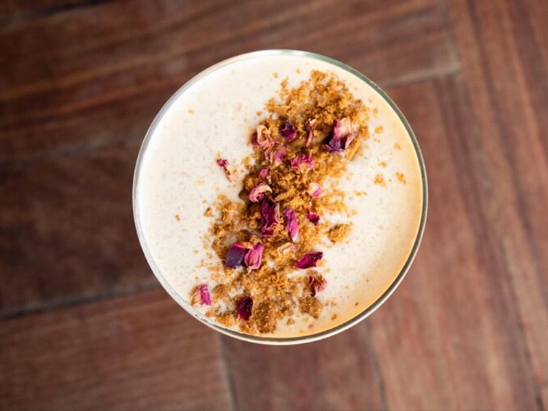 A cocktail shot from above.