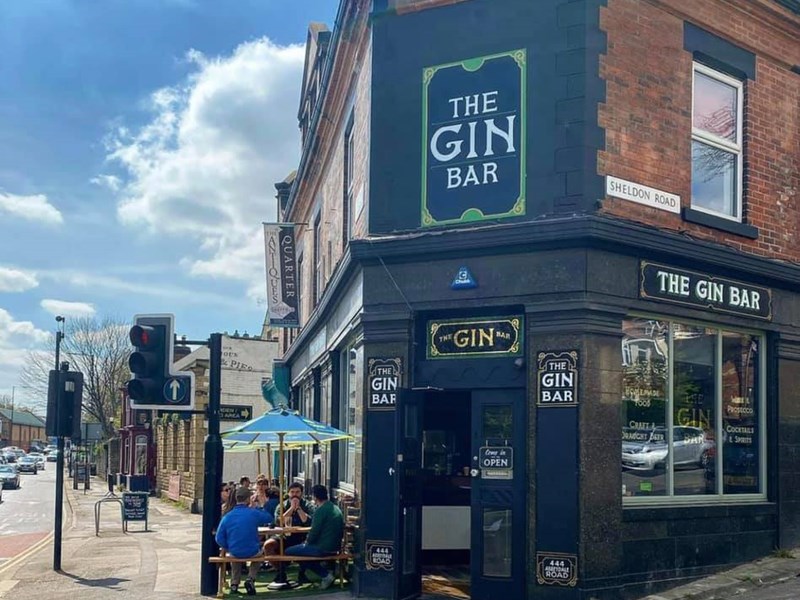 Exterior of The Gin Bar at Vintedge.