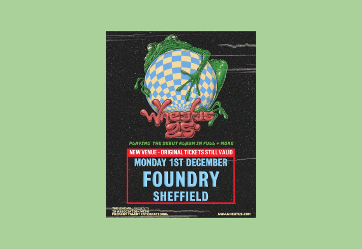 Tour poster for the Wheatus gig at the Foundry.