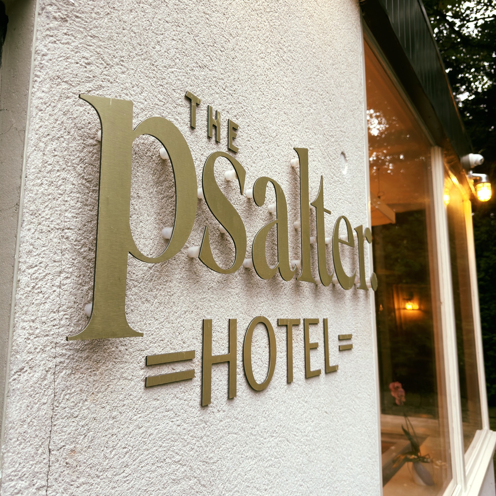 The Psalter Sign on the outside of the building.