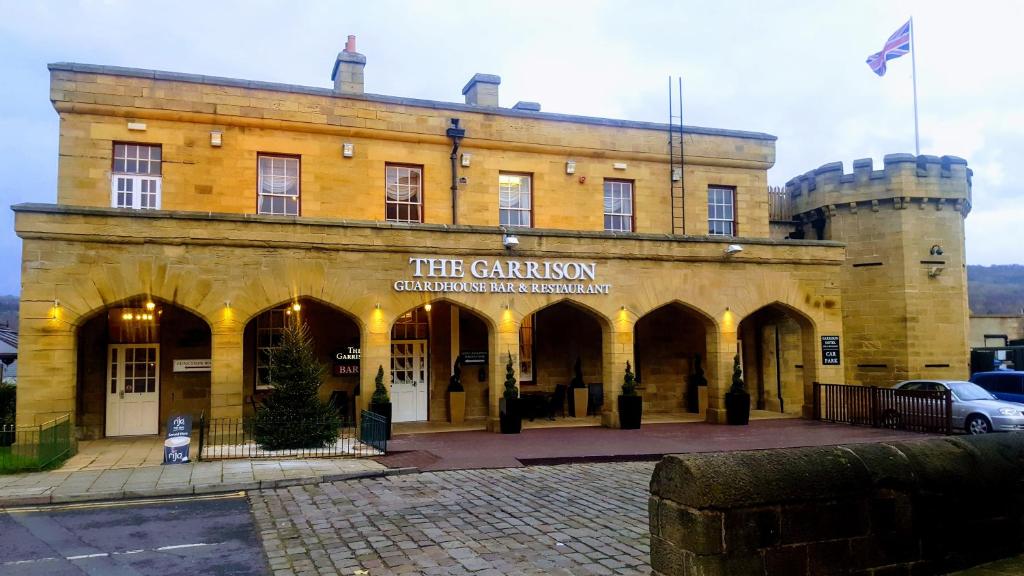 Front exterior of the Garrison Hotel with main entrance