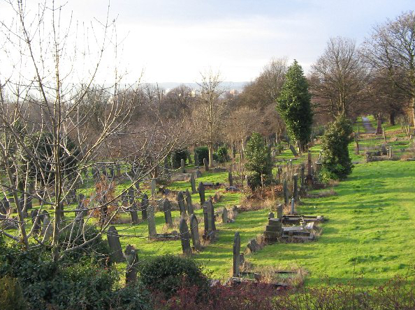Gravestones at Burngreave Cemetery.
