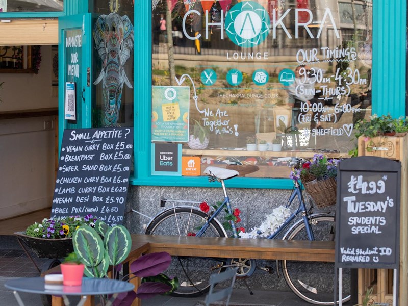 Entrance to The Chakra Lounge.