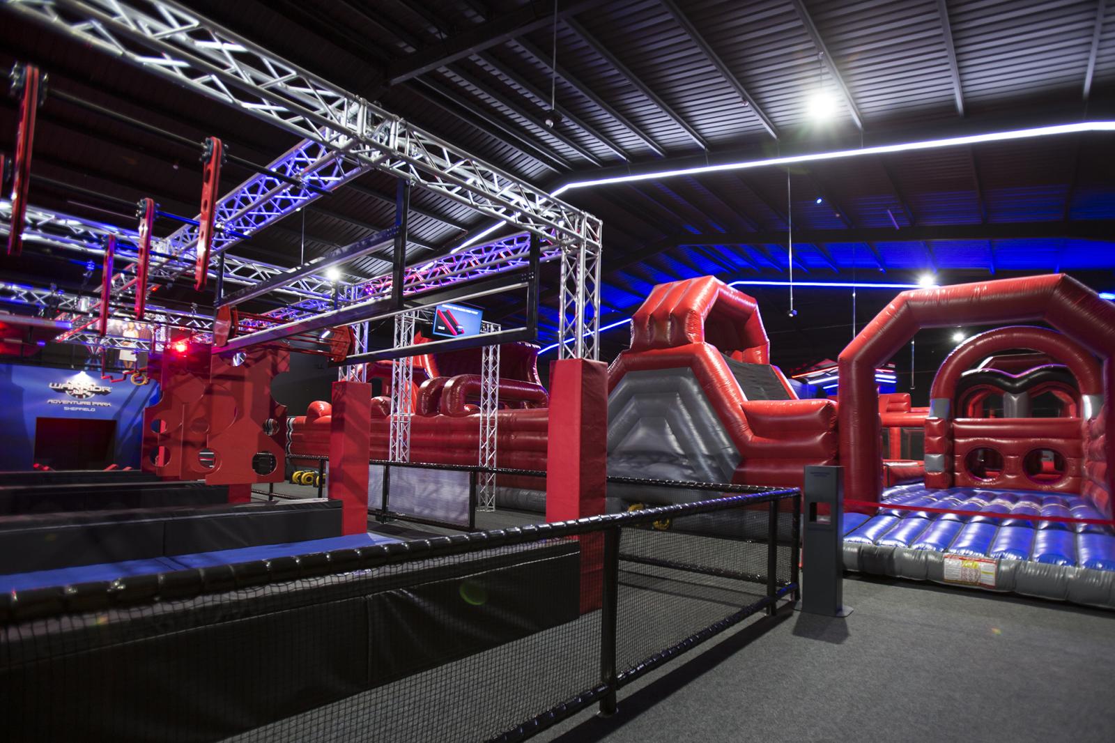 Inside the Ninja Warrior UK Adventure Park.