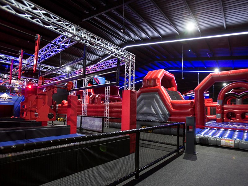 Inside the Ninja Warrior UK Adventure Park.