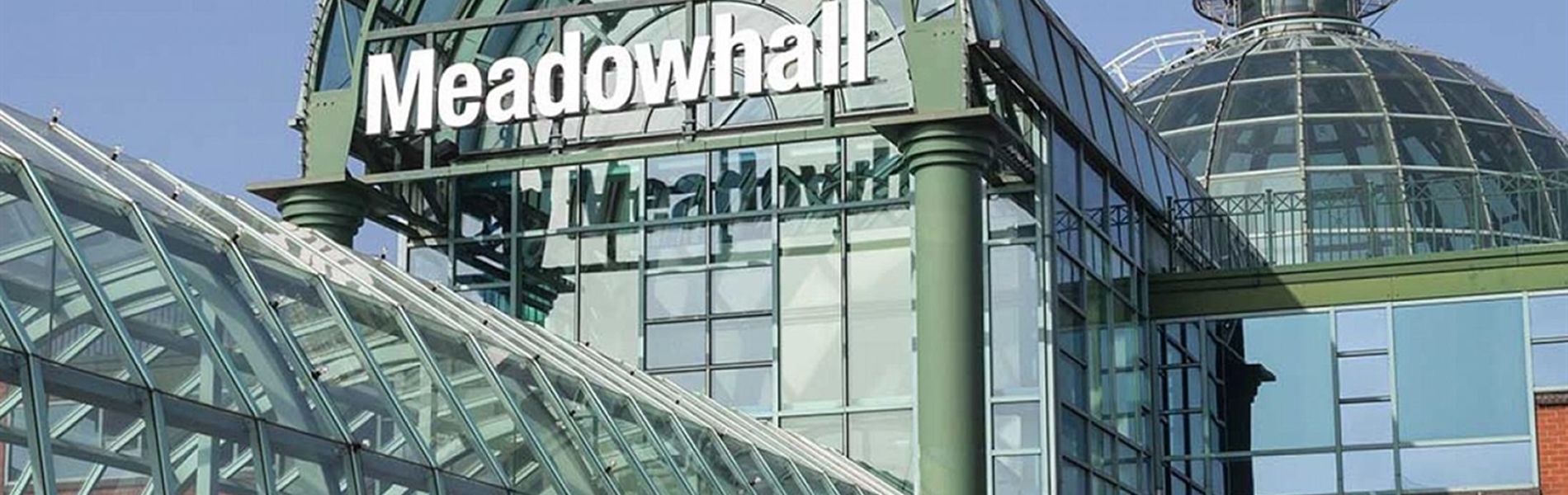 Part of the glass roof at the Meadowhall Shopping centre.