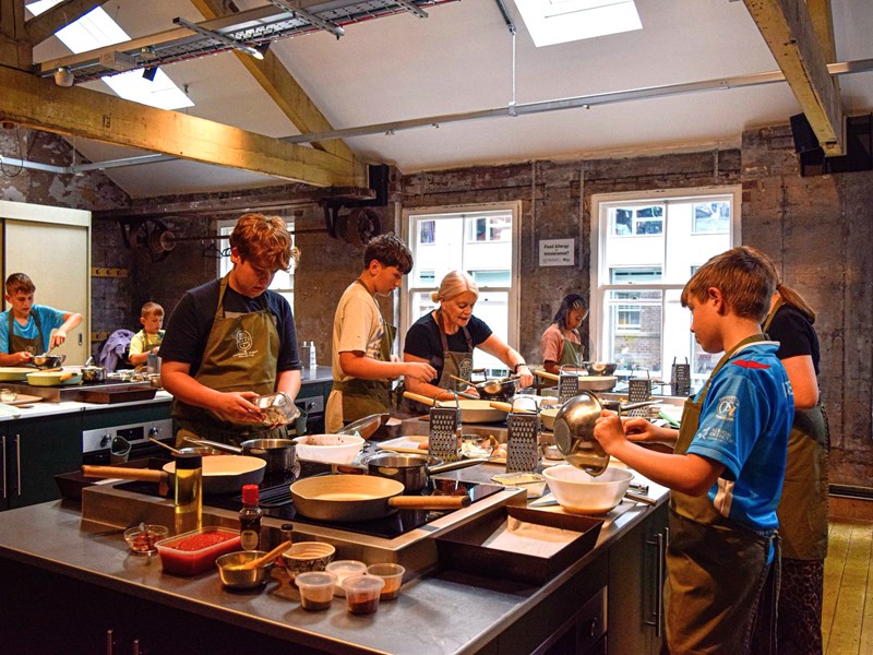 A cookery workshop at the Blend Culinary Foundation.