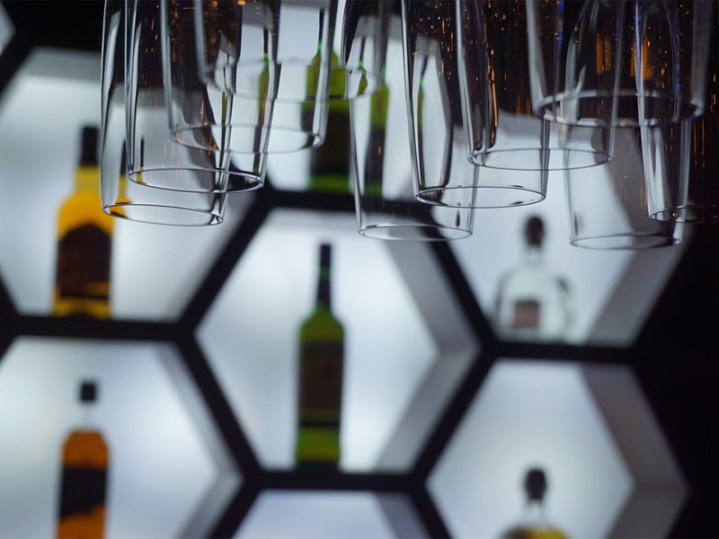 Detail of the bar at Guyshi BBQ & Bar