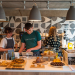 Food being prepared in the kitchen at South Street Kitchen.