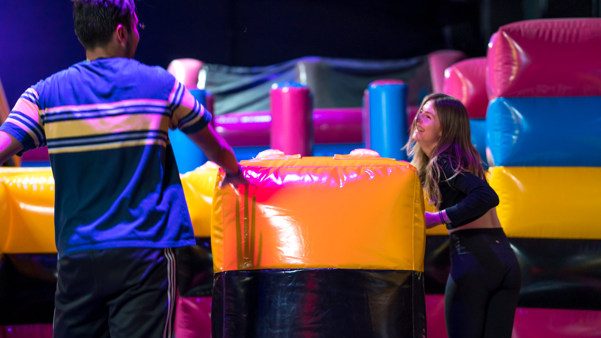 People having fun at Air Haus.