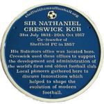 Blue plaque about Nathanial Creswick.